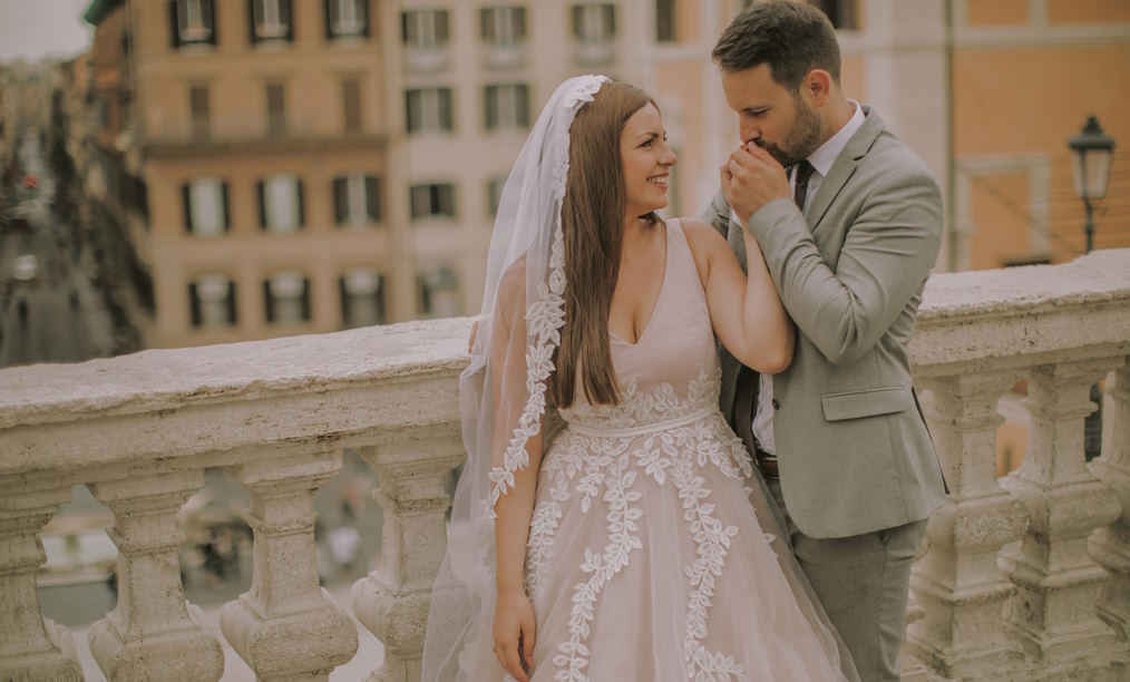 glamourous wedding gown